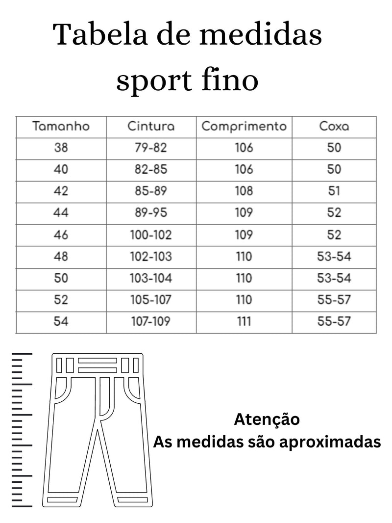 Calça Masculina Esporte Fino