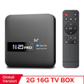 H20 PRO Android TV Box, Android 10.0, 2GB, 16GB, 2.4 e 5G WiFi, 4K Media Player,