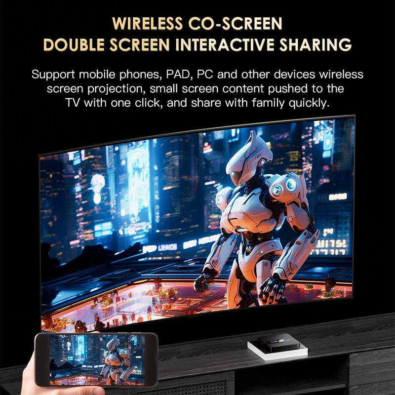 H20 PRO Android TV Box, Android 10.0, 2GB, 16GB, 2.4 e 5G WiFi, 4K Media Player,