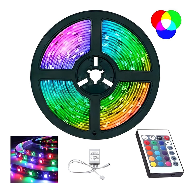Fita De LED 5 Metros Mudança De Cor RGB Onex LED-9221
