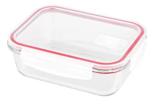 Pote de Vidro Hermético Retangular Plasvale 640ml