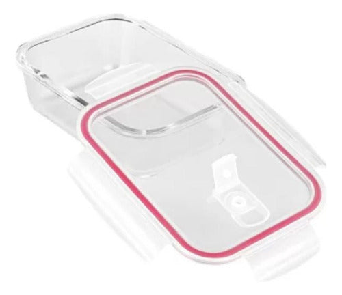Pote de Vidro Hermético Retangular Plasvale 640ml