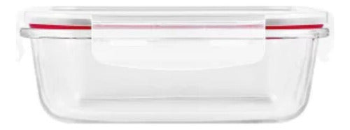 Pote de Vidro Hermético Retangular Plasvale 640ml